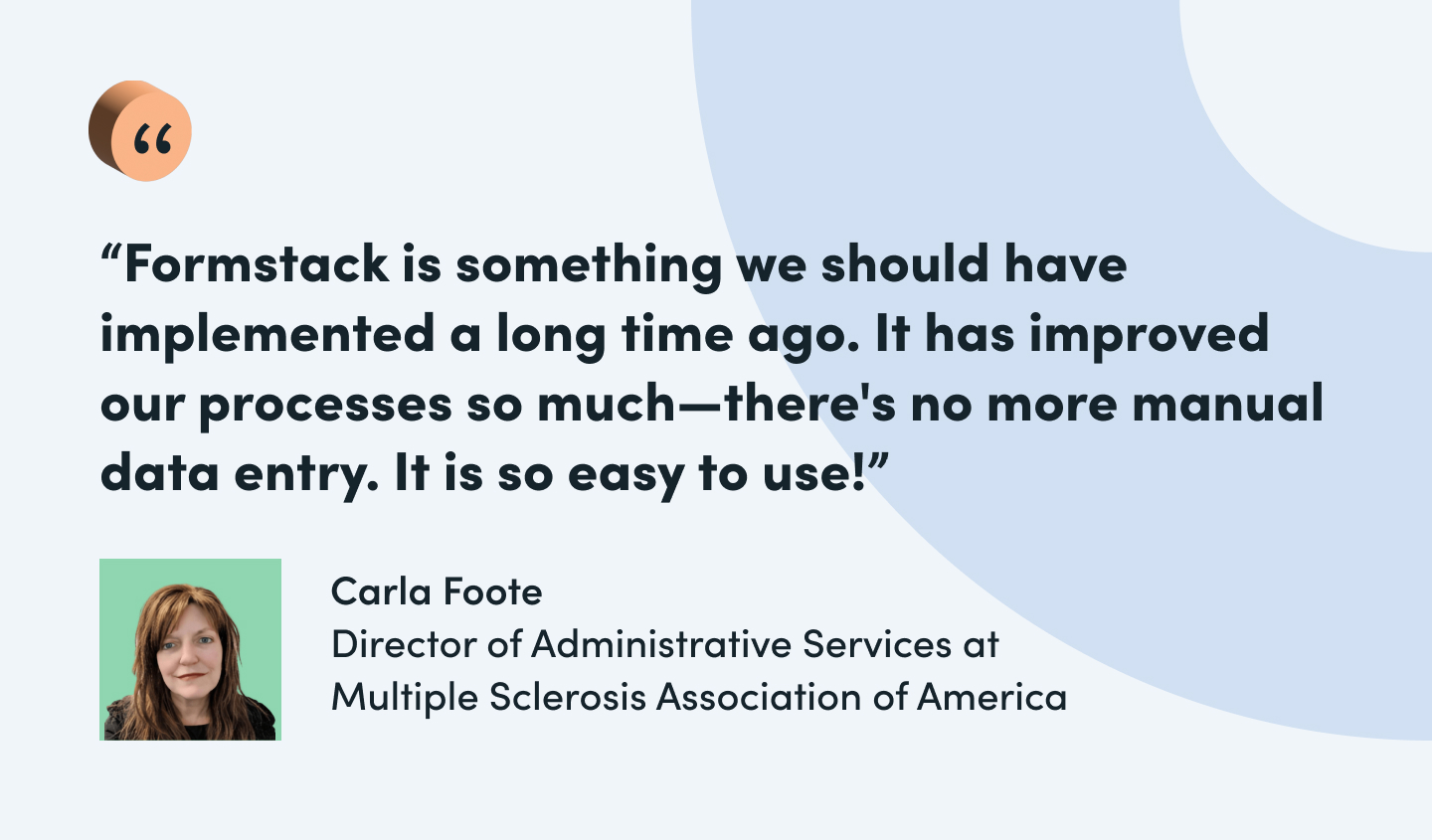 Carla Foote Formstack Testimonial Quote