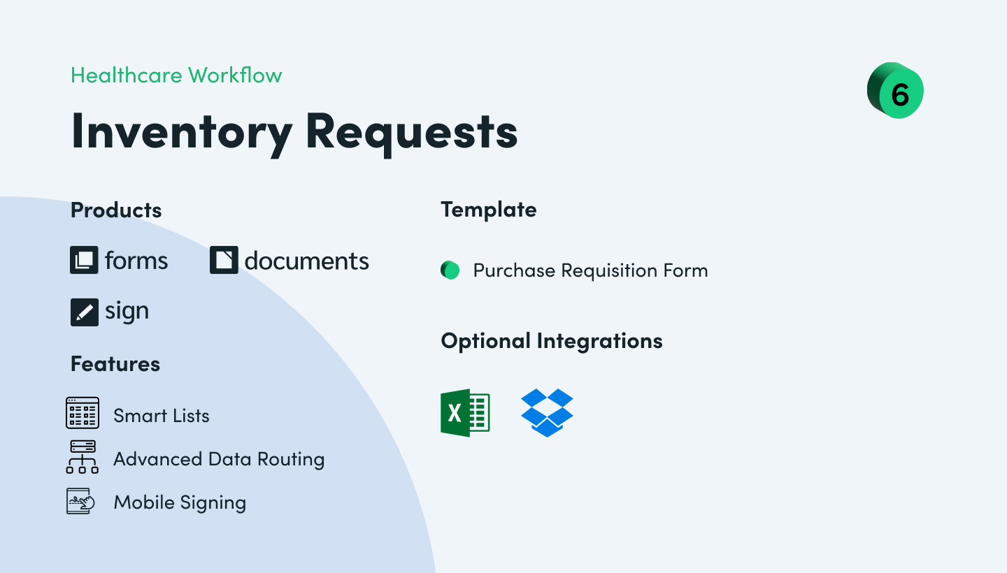 Healthcare Inventory Request Workflow Example