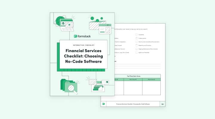 Financial Services Checklist: Choosing No-Code Software