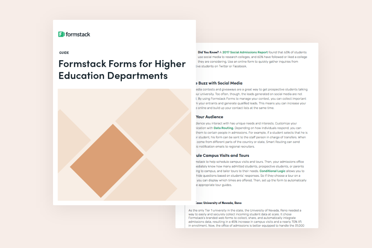 Streamline Higher Ed Department Processes with Formstack Forms