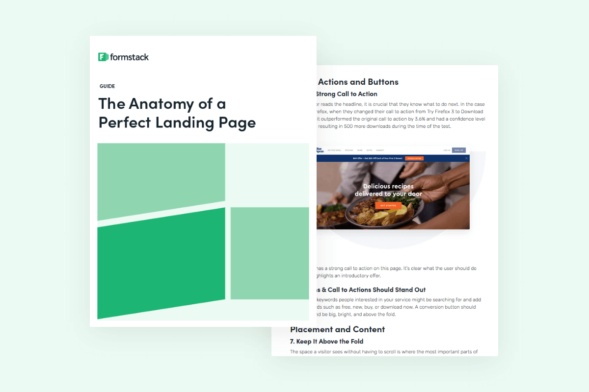 Anatomy of a Perfect Landing Page Design | Improve Conversions | Formstack 