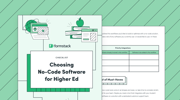 Checklist: Choosing No-Code Software for Higher Ed